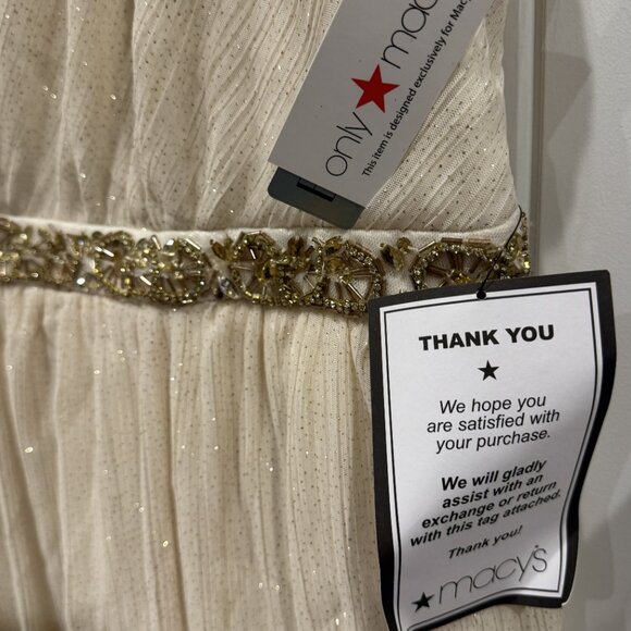 NWT 24W Gorgeous Sparkly Champagne Dress Formal Cocktail Dress NYE Beaded - Picture 5 of 9